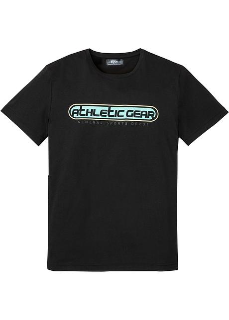 T-Shirt in schwarz von vorne - bpc bonprix collection