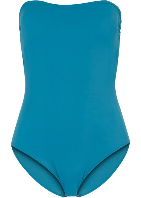 Badeanzug aus recyceltem Polyamid in blau von vorne - bpc selection