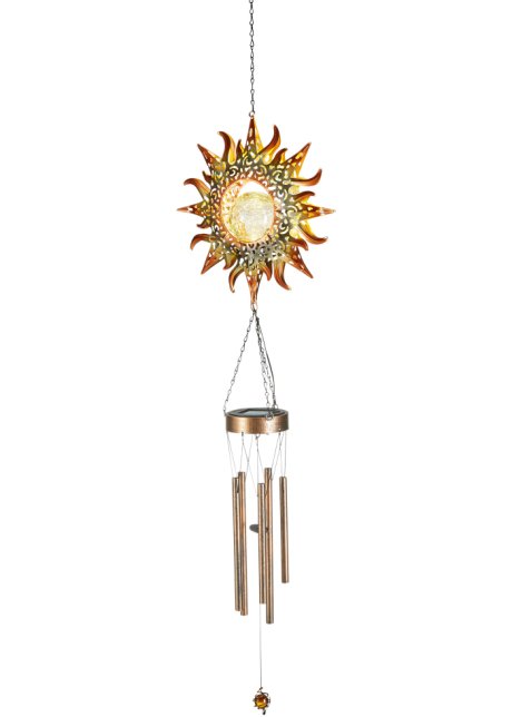 Solar Deko Windspiel mit Glaskugel in gold - bpc living bonprix collection