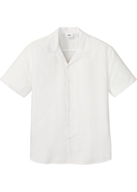Resort-Kurzarmhemd in weiß von vorne - bpc bonprix collection