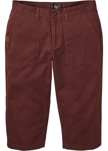 Long-Bermuda mit aufgesetzten Taschen, Regular Fit in braun von vorne - bpc bonprix collection