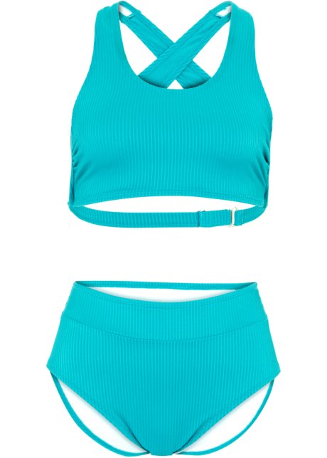 Bikini (2-tlg.Set)  in blau von vorne - RAINBOW