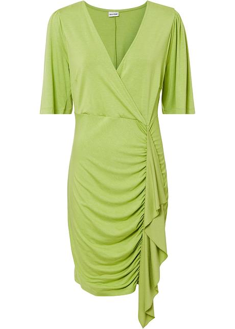 Kleid in grün von vorne - BODYFLIRT