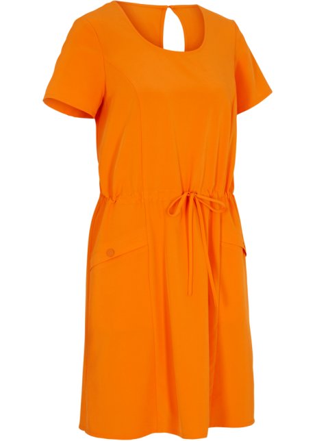 Schnelltrocknendes Kleid aus Funktionsmaterial in orange von vorne - bpc bonprix collection