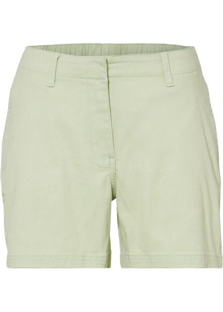 Shorts mit Bequembund in grün von vorne - BODYFLIRT