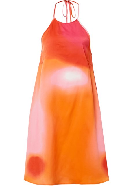 Kleid mit Farbverlauf in orange von vorne - RAINBOW
