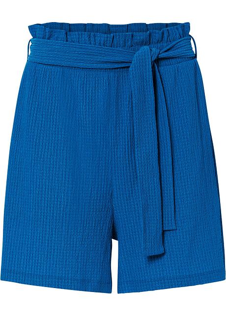 Paperbag Shorts in blau von vorne - RAINBOW