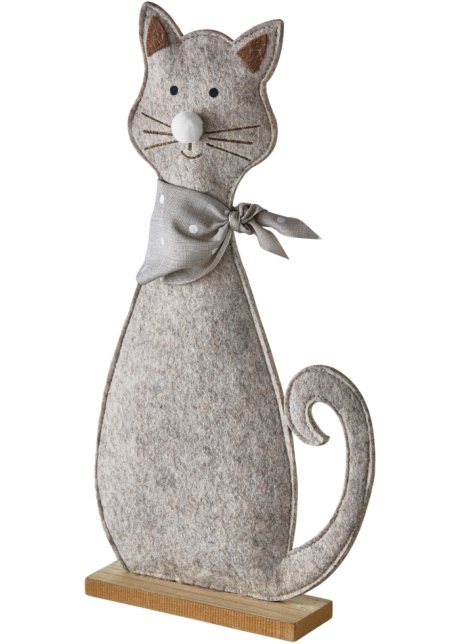 Deko-Figur Katze mit Halstuch in beige - bpc living bonprix collection