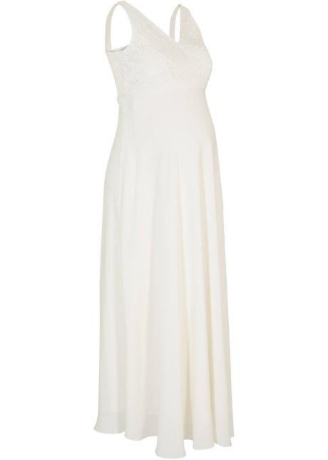 Umstands-Hochzeitskleid mit Spitze in weiß von vorne - bpc bonprix collection
