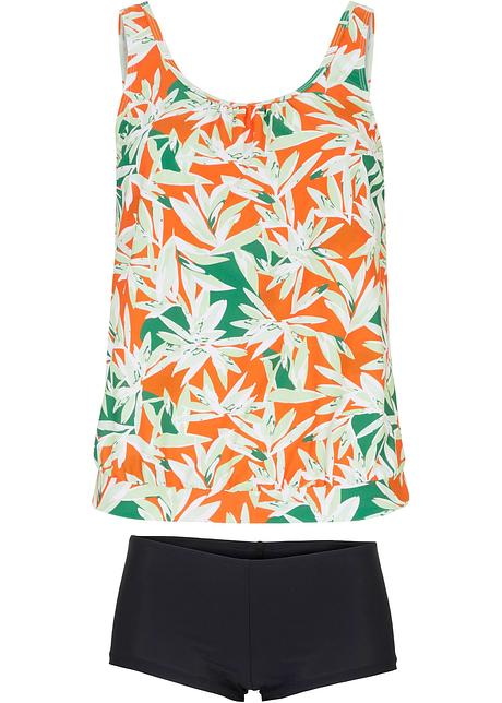 Tankini (2-tlg.Set) in grün von vorne - bpc bonprix collection