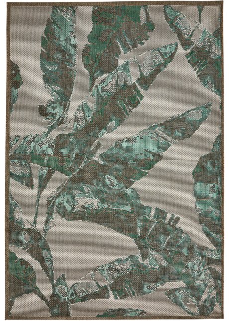 In- und Outdoor Teppich mit großen Blättern in grün - bpc living bonprix collection