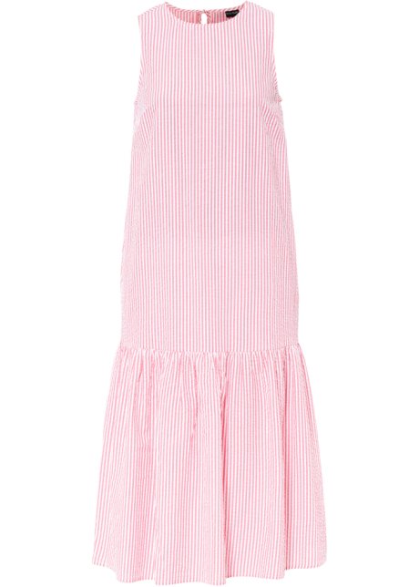 Kleid mit Bindebändern in pink von vorne - BODYFLIRT