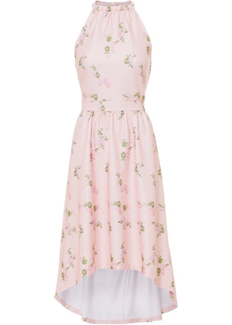 Kleid mit floralem Print in rosa von vorne - BODYFLIRT boutique