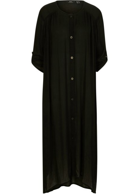 weites Kaftan-Kleid in schwarz von vorne - bpc bonprix collection
