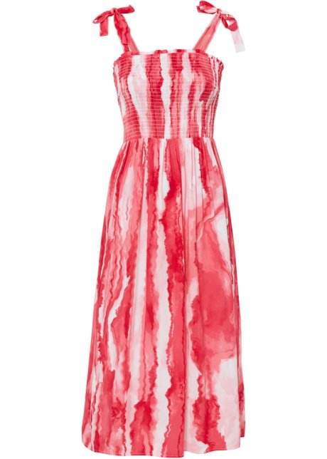 bedrucktes Kleid in pink von vorne - BODYFLIRT