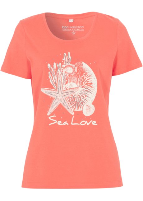 T-Shirt Sea Love in rot von vorne - bpc selection