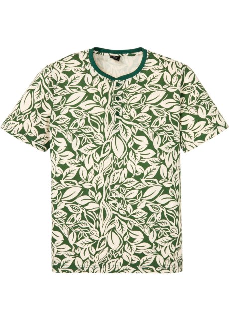 Henleyshirt in grün von vorne - bpc bonprix collection