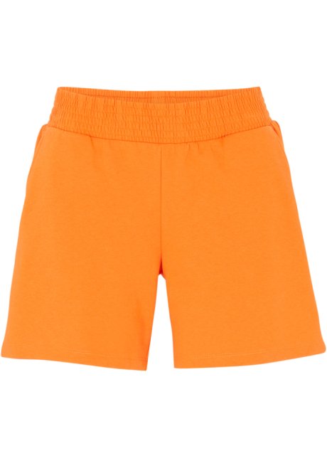 Sweat-Shorts mit hohem Bund in orange von vorne - bpc bonprix collection