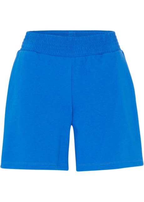 Sweat-Shorts mit hohem Bund in blau von vorne - bpc bonprix collection