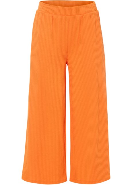 Jersey-Culotte aus Rippe mit Bequembund in orange von vorne - bpc bonprix collection