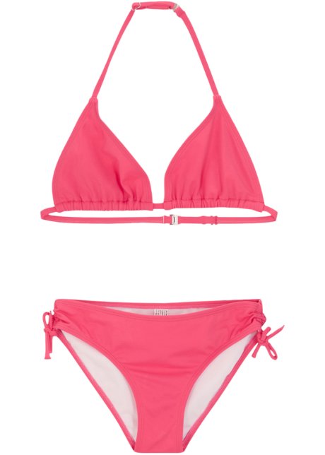 Mädchen Bikini nachhaltig (2-tlg.Set) in pink von vorne - bpc bonprix collection