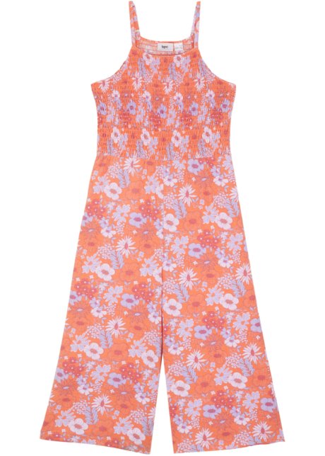 Mädchen Sommer-Jumpsuit in orange von vorne - bpc bonprix collection