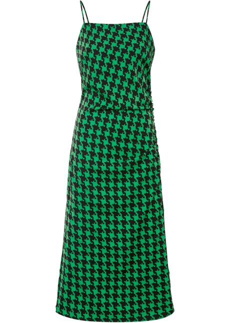 bedrucktes Kleid in grün von vorne - BODYFLIRT