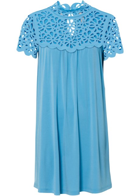 Kleid mit Cut-Outs in blau von vorne - BODYFLIRT boutique