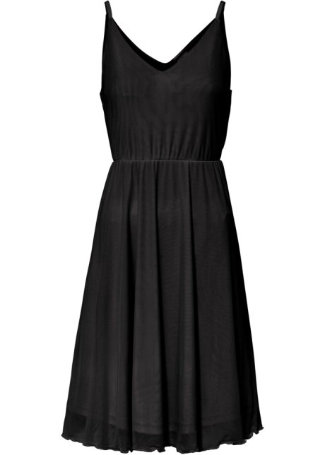 Mesh-Kleid in schwarz von vorne - BODYFLIRT