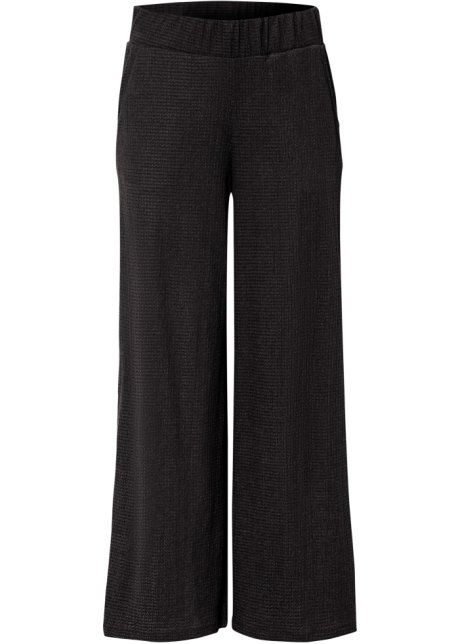 Jerseycrepe-Hose  in schwarz von vorne - BODYFLIRT