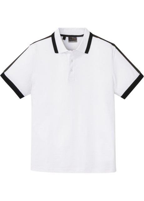 Piqué-Poloshirt in weiß von vorne - bpc selection
