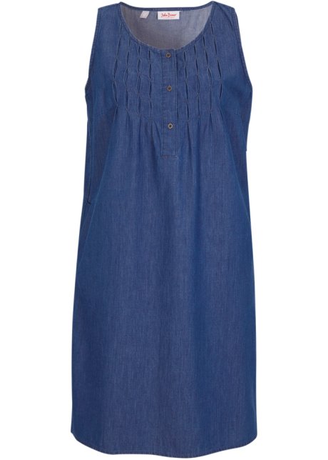 Jeanskleid in blau von vorne - John Baner JEANSWEAR
