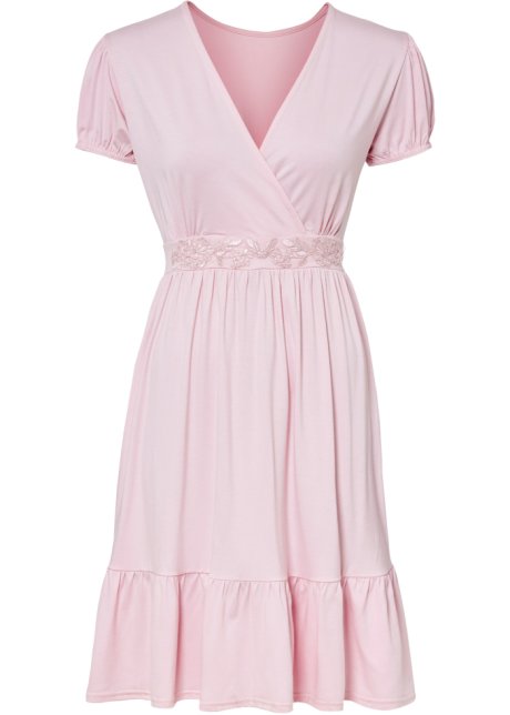 Kleid mit Applikation in rosa von vorne - BODYFLIRT