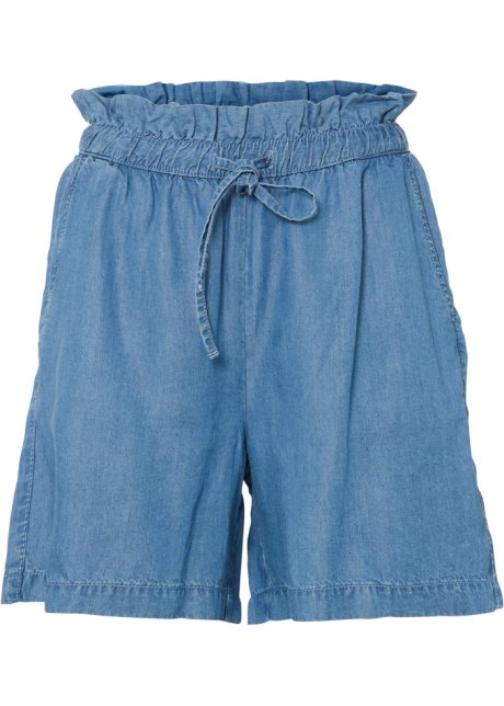 Jeans-Shorts mit TENCEL™ Lyocell in blau von vorne - John Baner JEANSWEAR