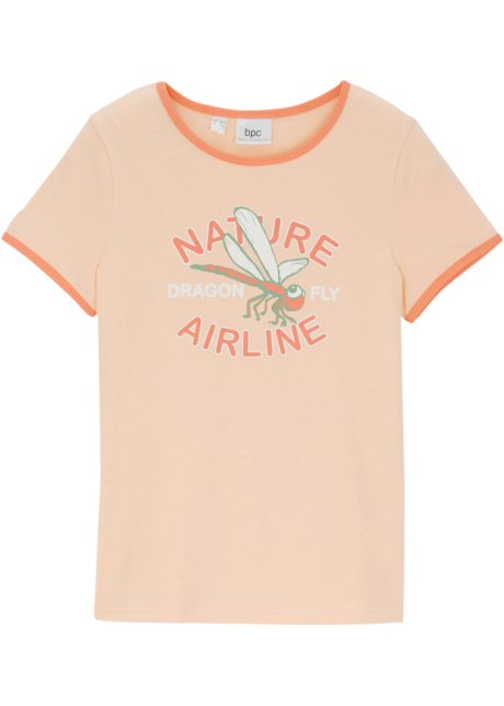 Mädchen T-Shirt in orange von vorne - bpc bonprix collection