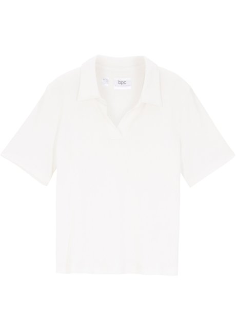 Mädchen Poloshirt in weiß von vorne - bpc bonprix collection