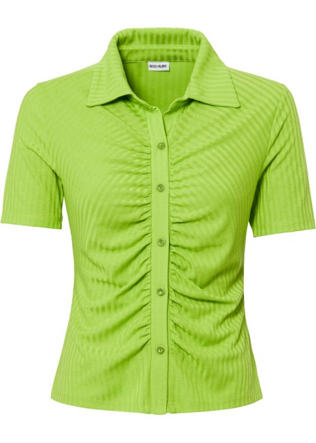 Shirt in grün von vorne - BODYFLIRT