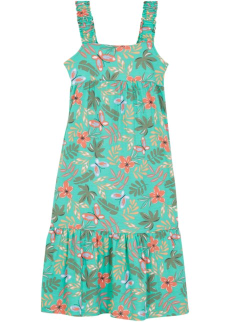 Mädchen Sommerkleid in grün von vorne - bpc bonprix collection