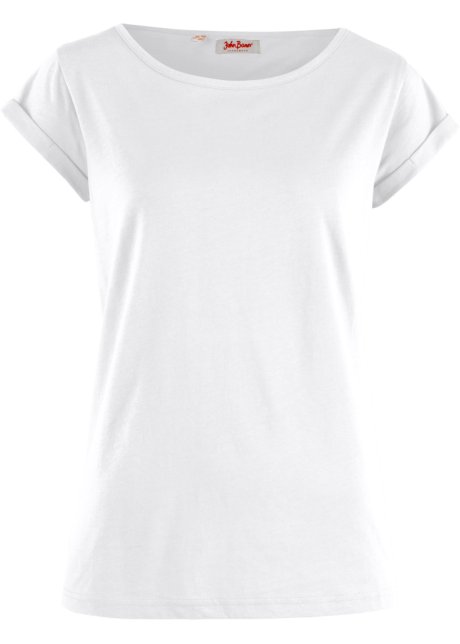 Baumwoll Shirt, Kurzarm in weiß - John Baner JEANSWEAR