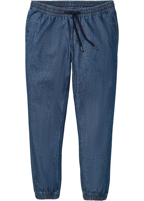 Regular Fit Schlupfjeans, Straight  in blau von vorne - RAINBOW