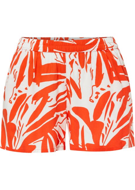 Shorts mit nachhaltiger Viskose in rot von vorne - RAINBOW