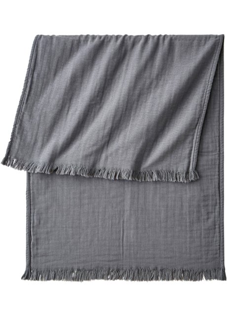 Handtuch mit Fransen in grau - bpc living bonprix collection