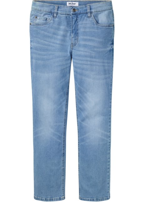 Regular Fit Stretch-Jeans, Bootcut in blau von vorne - John Baner JEANSWEAR