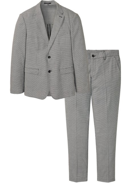Anzug (2-tlg.Set): Sakko und Hose in schwarz von vorne - bpc selection