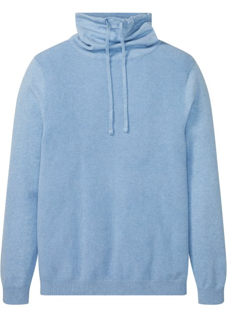 Pullover mit Schlauchkragen in blau von vorne - bpc selection