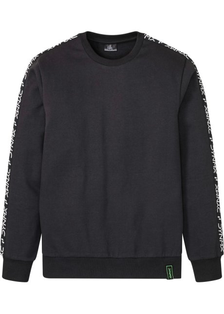 Sweatshirt mit sportlichen Details in schwarz von vorne - bpc bonprix collection