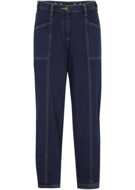 Jeans mit Teilungsnähten in blau von vorne - bpc bonprix collection