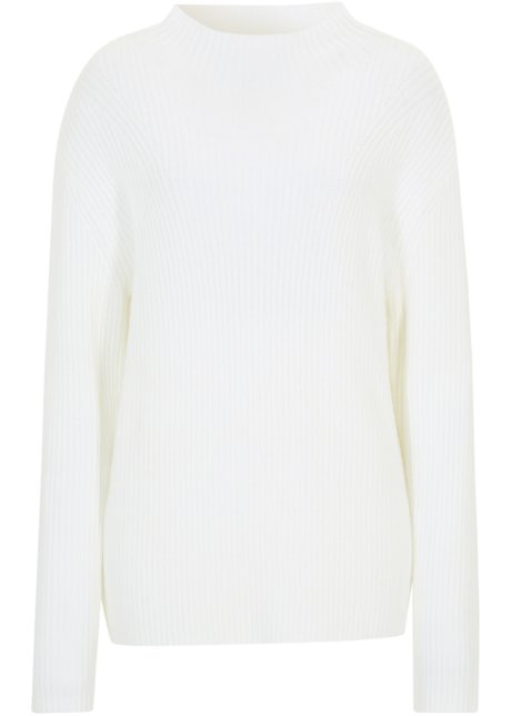 Pullover mit Turtleneck in weiß von vorne - bpc bonprix collection