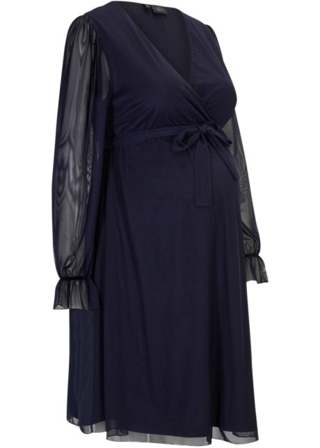 Umstandskleid / Stillkleid in blau von vorne - bpc bonprix collection