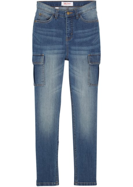 Mädchen Skinny Jeans in blau von vorne - John Baner JEANSWEAR